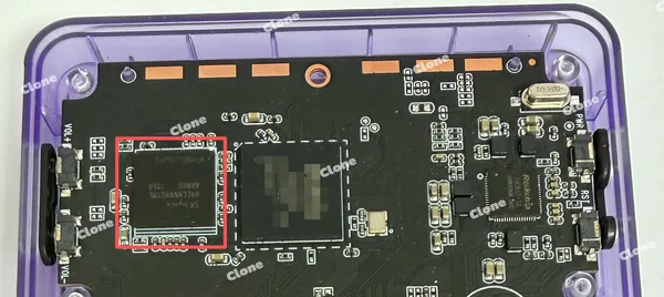 Clone board with a single memory chip